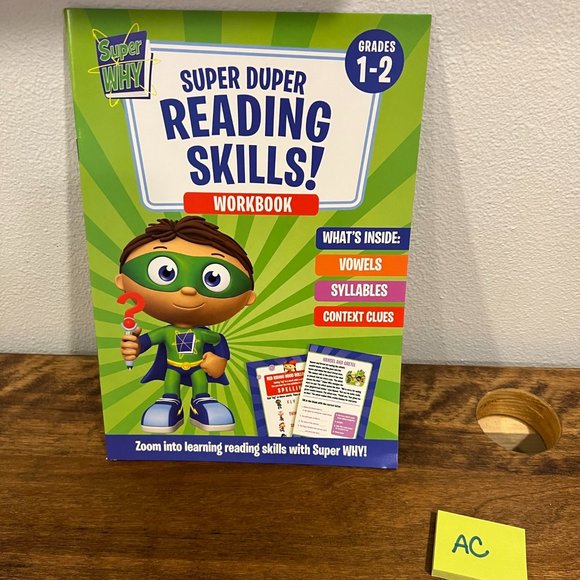 5/$20 Super Duper reading skills work book super why PBS Grades 1-2 - Picture 1 of 4